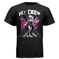 Fly Deep Dark Wing Angel Melting Neon Pink Graphic Tee | Project Hood 78 - Project Hood