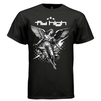 FLY HIGH Angel Graphic T-Shirt | Minimalist Streetwear | Wings of Ascension | Project Hood | 48 - Project Hood
