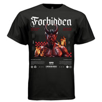 FORBIDDEN Demon Devil Heaven Hell Fire Oversized Streetwear T-Shirt | Project Hood 161 - Project Hood