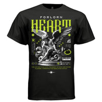 FORLORN HEART Neon Green Cherub Angel Baroque Oversized Streetwear T-Shirt | Project Hood [127] - Project Hood