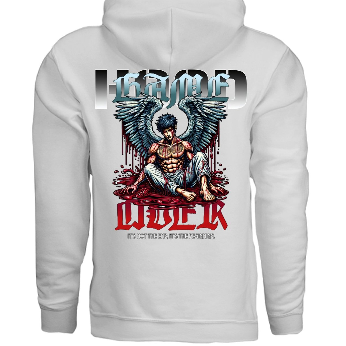 GAME OVER Fallen Warrior Graphic Oversized Hoodie | Project Hood 180 - Project Hood