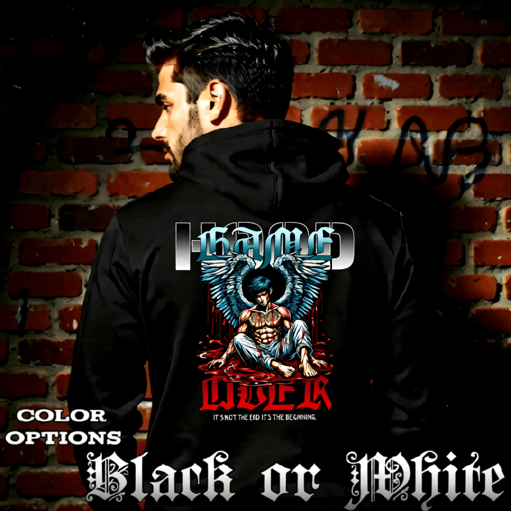 GAME OVER Fallen Warrior Graphic Oversized Hoodie | Project Hood 180 - Project Hood