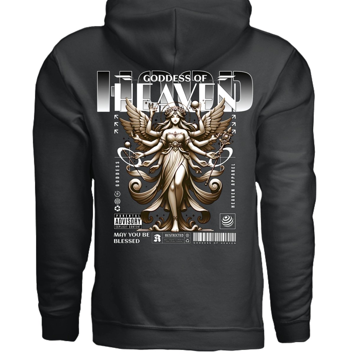 GODDESS OF HEAVEN Divine Feminine Graphic Oversized Hoodie | Project Hood 206 - Project Hood