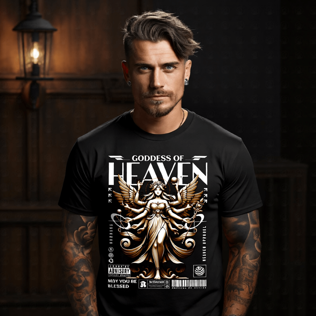 GODDESS OF HEAVEN Divine Multi-Arm Angel Oversized Streetwear T-Shirt | Project Hood 206 - Project Hood