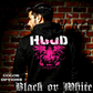 Model wearing gothic angel graphic oversized hoodie with dark art design. 