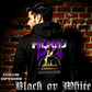 Model wearing gothic angel graphic oversized hoodie with dark art design. 