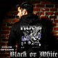 Model wearing gothic angel graphic oversized hoodie with dark art design. 