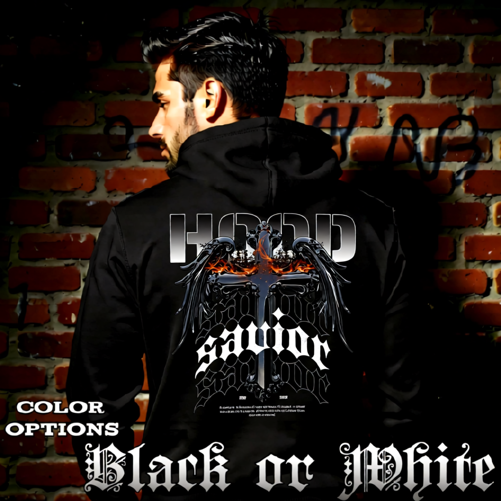Gothic Angel Oversized Streetwear Hoodie with Inspirational Quote Print 169