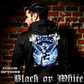 Model wearing gothic angel graphic oversized hoodie with dark art design. 
