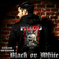 Model wearing gothic angel graphic oversized hoodie with dark art design. 