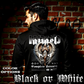 Model wearing gothic angel graphic oversized hoodie with dark art design. 