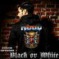 Model wearing gothic angel graphic oversized hoodie with dark art design.