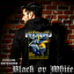 Model wearing gothic angel graphic oversized hoodie with dark art design. 