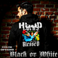 Model wearing gothic angel graphic oversized hoodie with dark art design. 