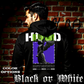 Model wearing gothic angel graphic oversized hoodie with dark art design. 
