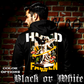 Model wearing gothic angel graphic oversized hoodie with dark art design. 
