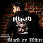 Model wearing gothic angel graphic oversized hoodie with dark art design. 