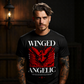 Winged Angelic ascending angel temple columns oversized streetwear t-shirt Project Hood
