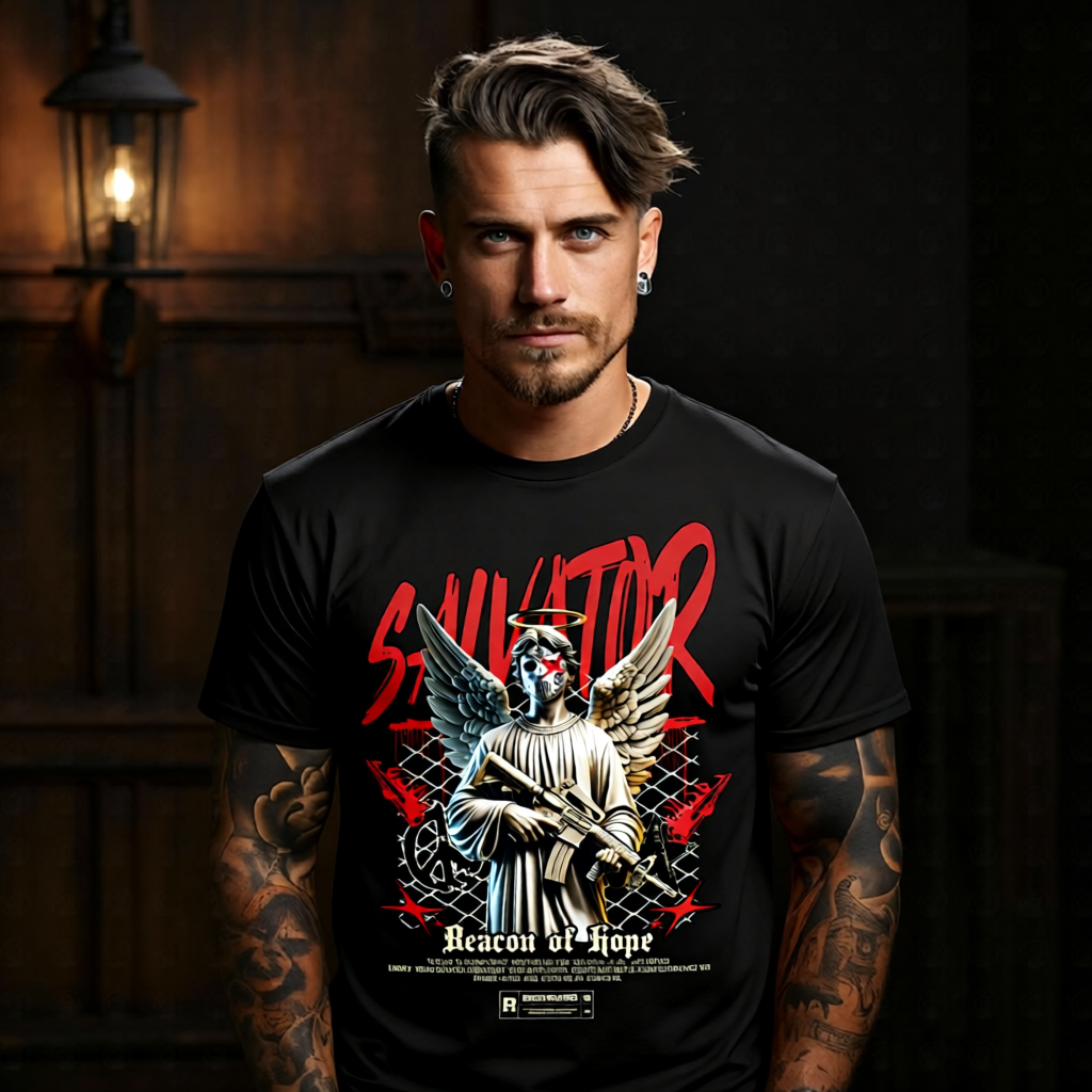 salvator beacon of hope masked angel graffiti tee Project Hood