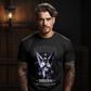 BLESSED MMXXIV Praying Angel Graphic T-Shirt – Purple Lightning Faith Streetwear by Project Hood