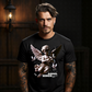 ANGEL WINGS sepia cherub dove graphic tee front view — Project Hood soft grunge Y2K streetwear
