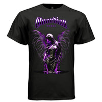 Guardian Angel Oversized Streetwear T-Shirt | Hooded Dark Angel Moon Quote Gothic Graphic Tee | Project Hoodt 17 - Project Hood