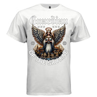 GUARDIAN OF THE SKYLINE Praying Angel Cityscape Oversized Streetwear T-Shirt | Project Hood [129] - Project Hood
