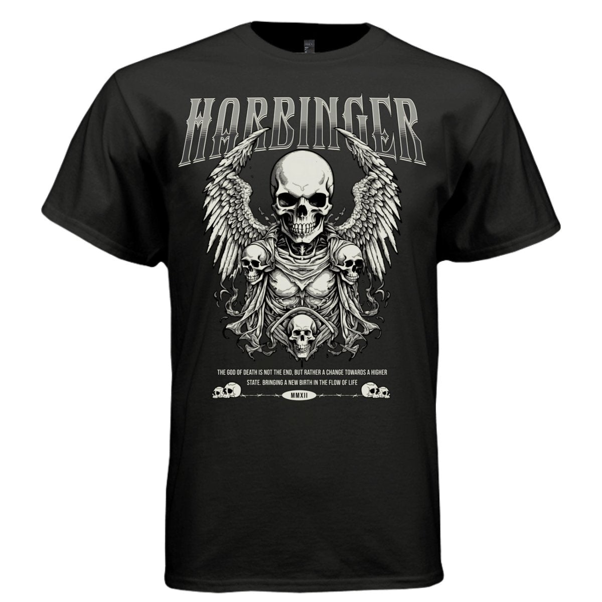 HARBINGER Winged Skull Death Rebirth Gothic Oversized Streetwear T-Shirt | Project Hood 181 - Project Hood