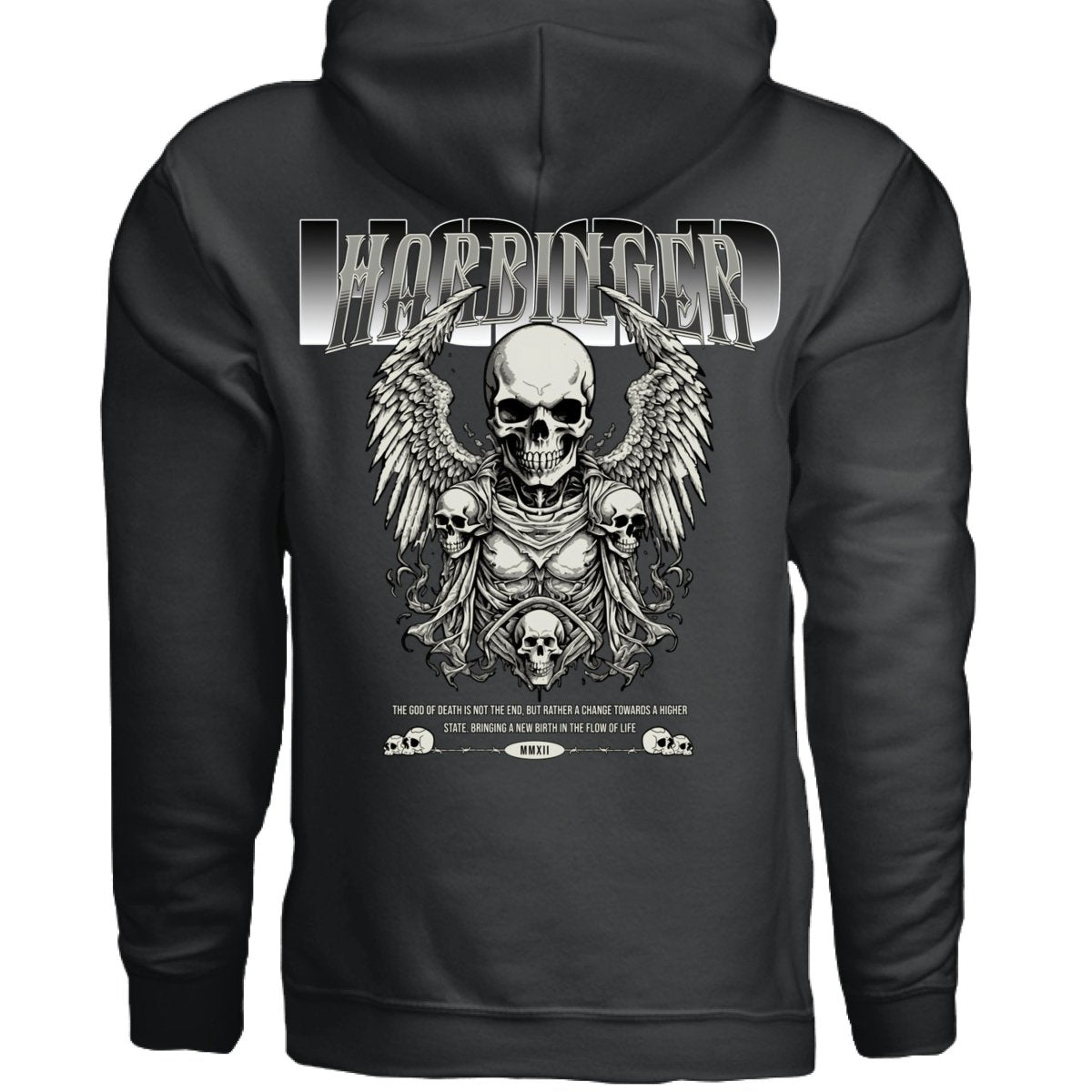 HARBINGER Winged Skull Graphic Oversized Hoodie | Project Hood 181 - Project Hood