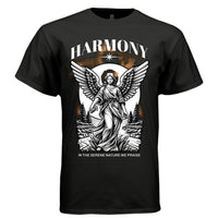 HARMONY In the Serene Nature We Praise Angel Graphic T-Shirt | Orange Nature Streetwear | Project Hood | 72 - Project Hood