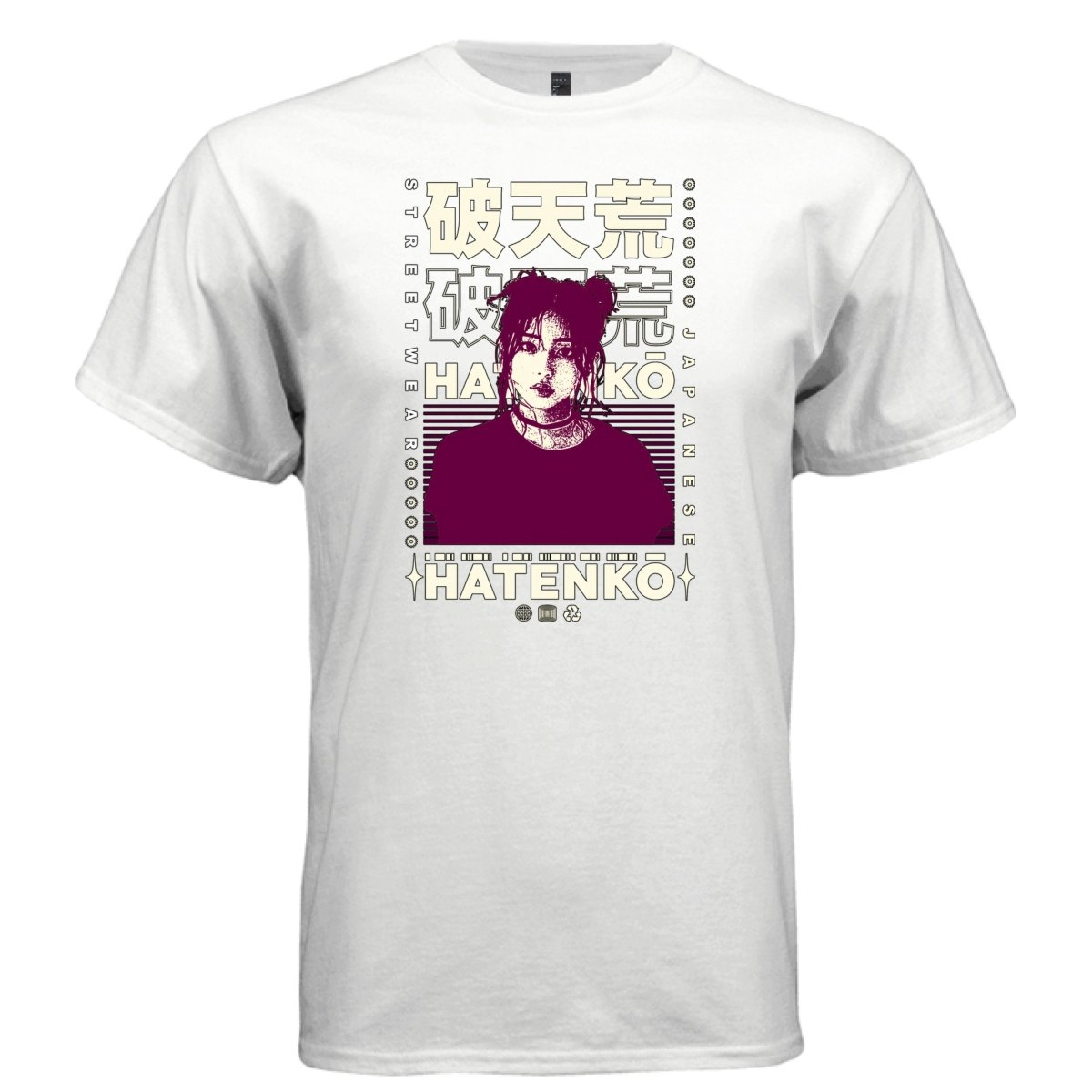 HATENKO Y2K Anime Portrait Japanese Graphic T-Shirt | Unisex Streetwear 236 - Project Hood