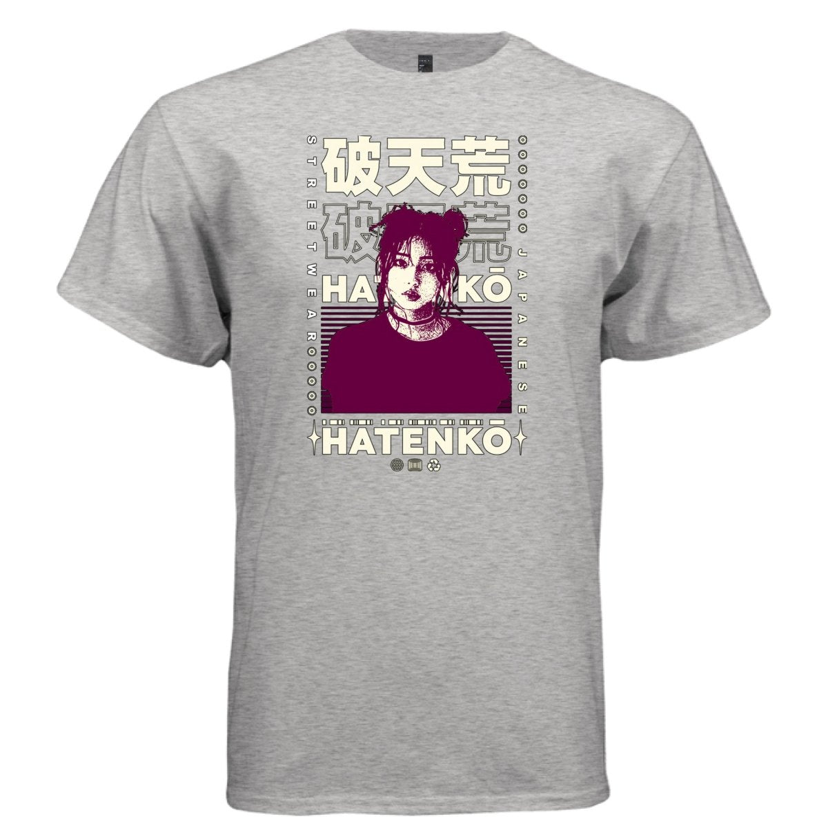 HATENKO Y2K Anime Portrait Japanese Graphic T-Shirt | Unisex Streetwear 236 - Project Hood