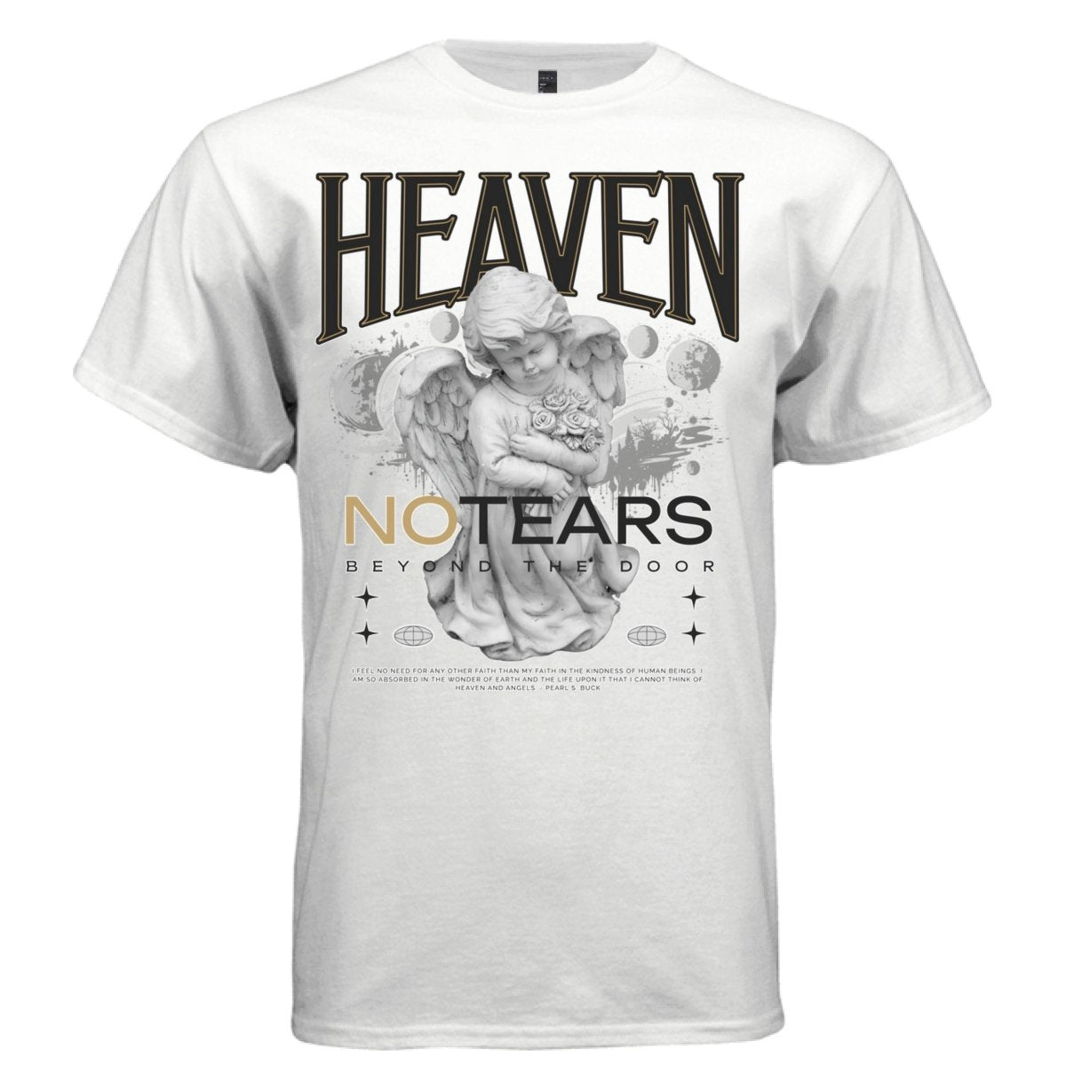 HEAVEN NO TEARS Graphic T-Shirt | Celestial Faith Streetwear | Beyond the Door | Project Hood | 46 - Project Hood