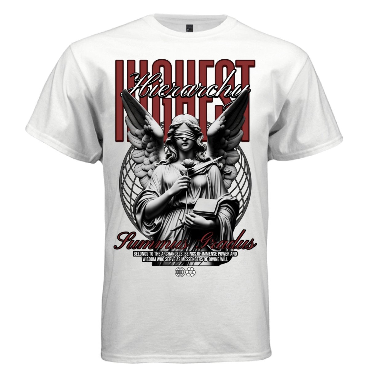 HIGHEST HIERARCHY Blindfolded Archangel Oversized Streetwear T-Shirt | Project Hood 163 - Project Hood