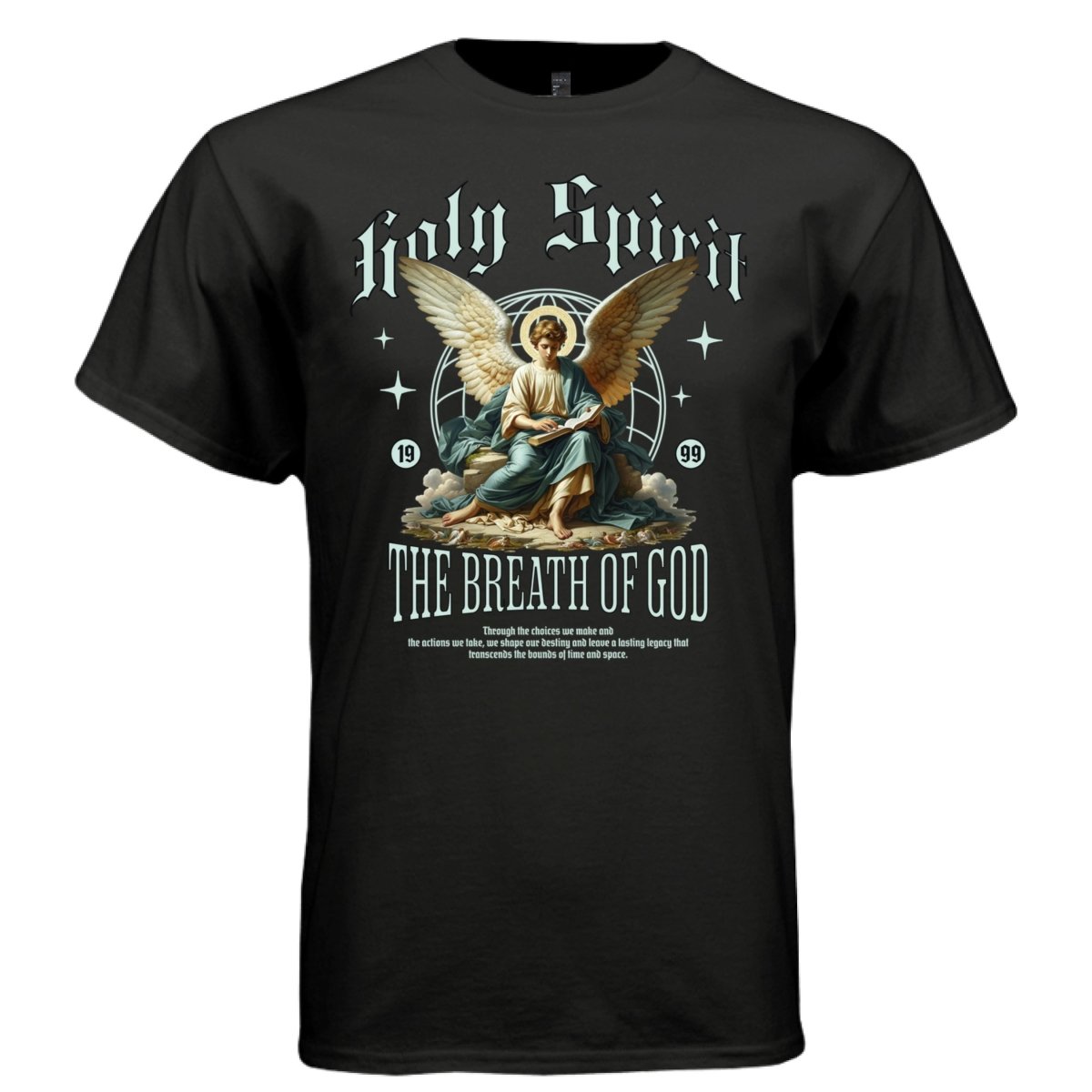 Holy Spirit The Breath of God Seated Angel Graphic Tee | Project Hood 75 - Project Hood