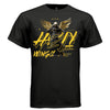 Holy Wings Black Angel Oversized Streetwear T-Shirt | Gold Wings Graffiti Graphic Tee | Project Hood 12 - Project Hood