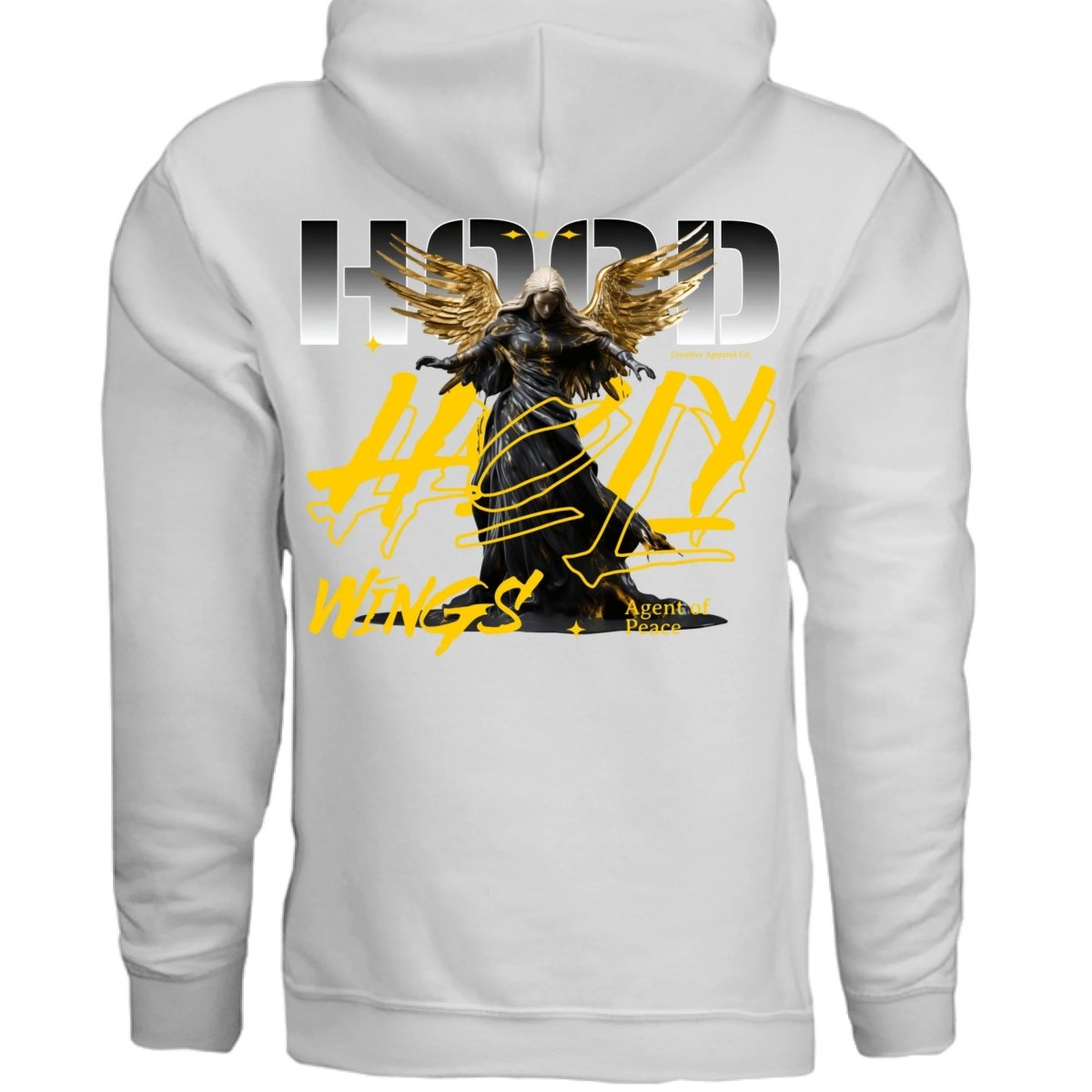 HOLY WINGS Graffiti Angel Oversized Streetwear Hoodie | Project Hood 12 - Project Hood