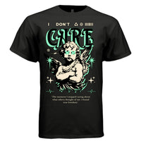 I Don't Care Cherub Graphic T-Shirt | Freedom Streetwear | The Moment I Stopped Caring About What Others Thought of Me I Found True Freedom | Project Hood 28 - Project Hood