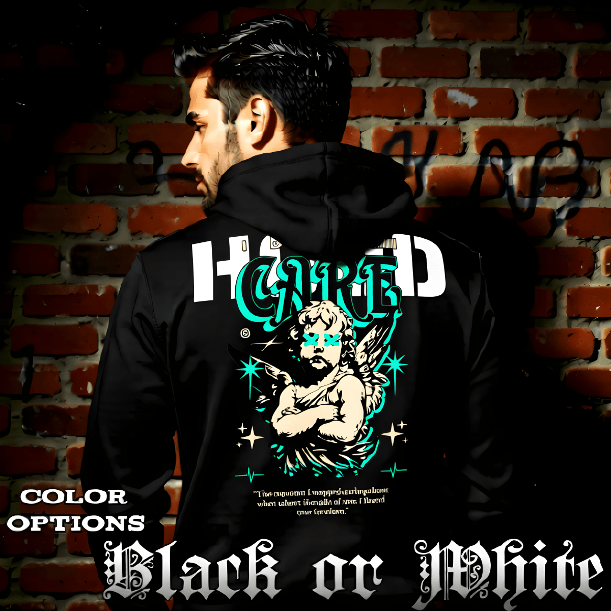 I DON'T CARE Oversized Streetwear Hoodie | Project Hood 28 - Project Hood