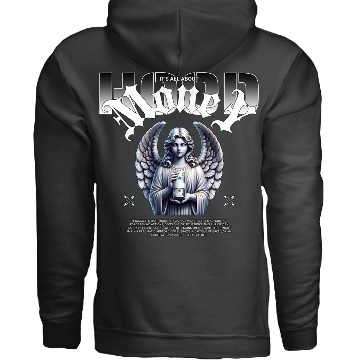 IT'S ALL ABOUT MONEY Marble Angel Cash Roll Oversized Hoodie | Project Hood 104 - Project Hood