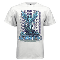 LOVE AND DEATH Angels Sing Teal Angel Divine Oversized Streetwear T-Shirt | Project Hood 191 - Project Hood