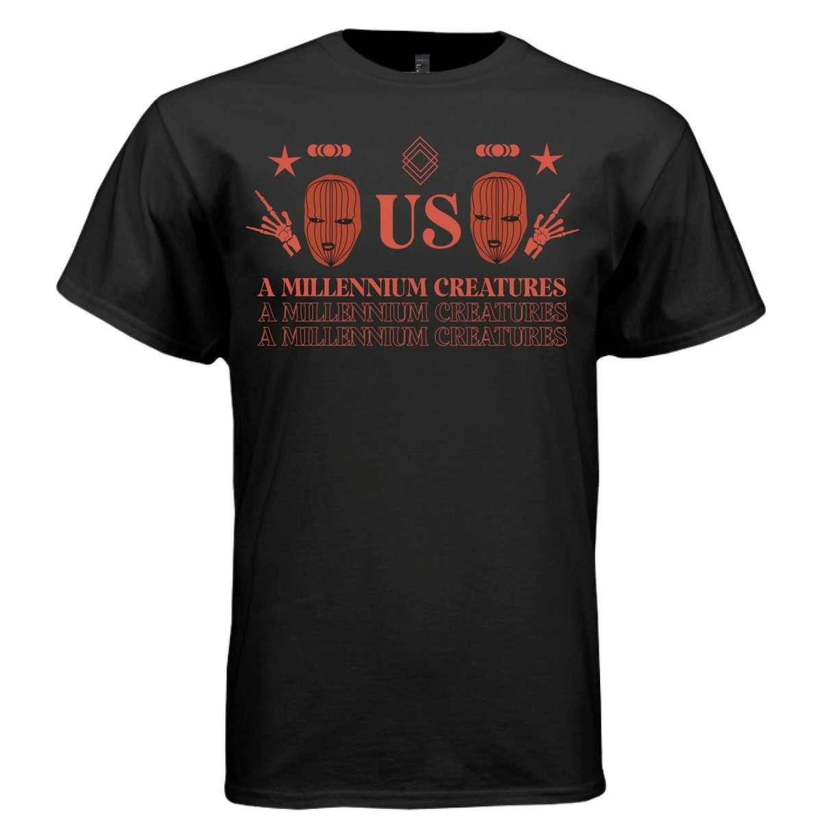 MILLENNIUM CREATURES Y2K Mask Graphic T-Shirt | Unisex Streetwear 210 - Project Hood