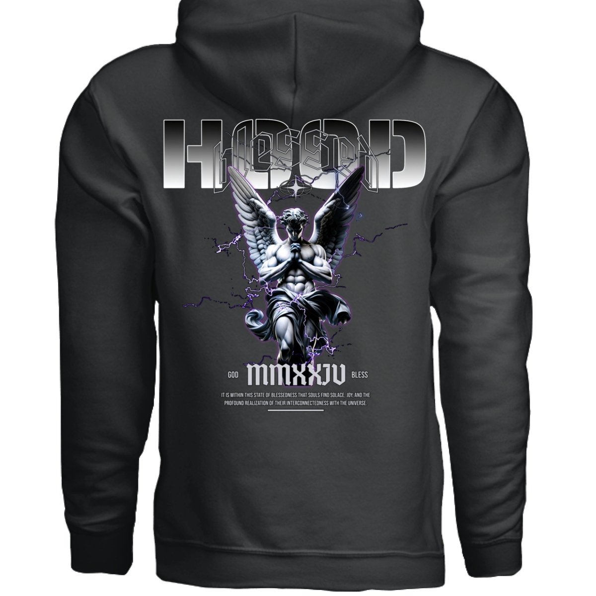 MMXXIV Lightning Angel Statue Oversized Hoodie | Project Hood 70 - Project Hood