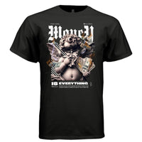 MONEY IS EVERYTHING Masked Cherub Graphic T-Shirt | Dark Hustle Streetwear | Cash Is King | Project Hood | 50 - Project Hood