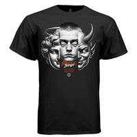 MORTAL Angel Human Devil Trifaced Duality Oversized Streetwear T-Shirt | Project Hood 198 - Project Hood