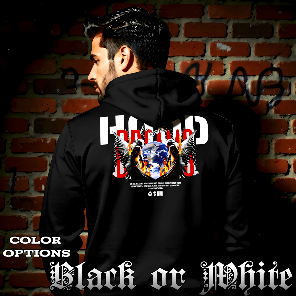 MYSTIC DREAMS World Angels Oversized Streetwear Hoodie | Project Hood 16 - Project Hood