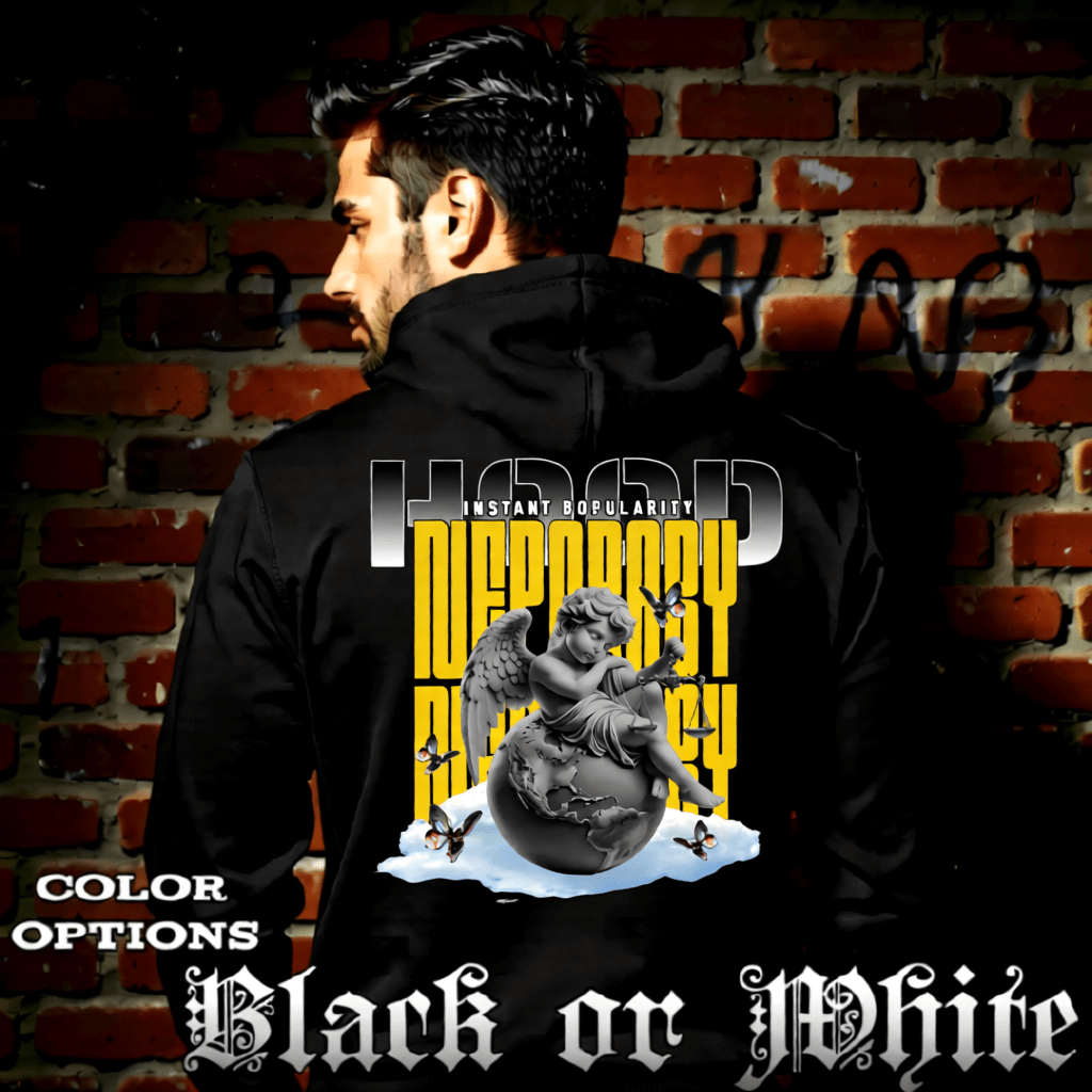 NEPO BABY Cherub Graphic Oversized Hoodie | Project Hood 188 - Project Hood