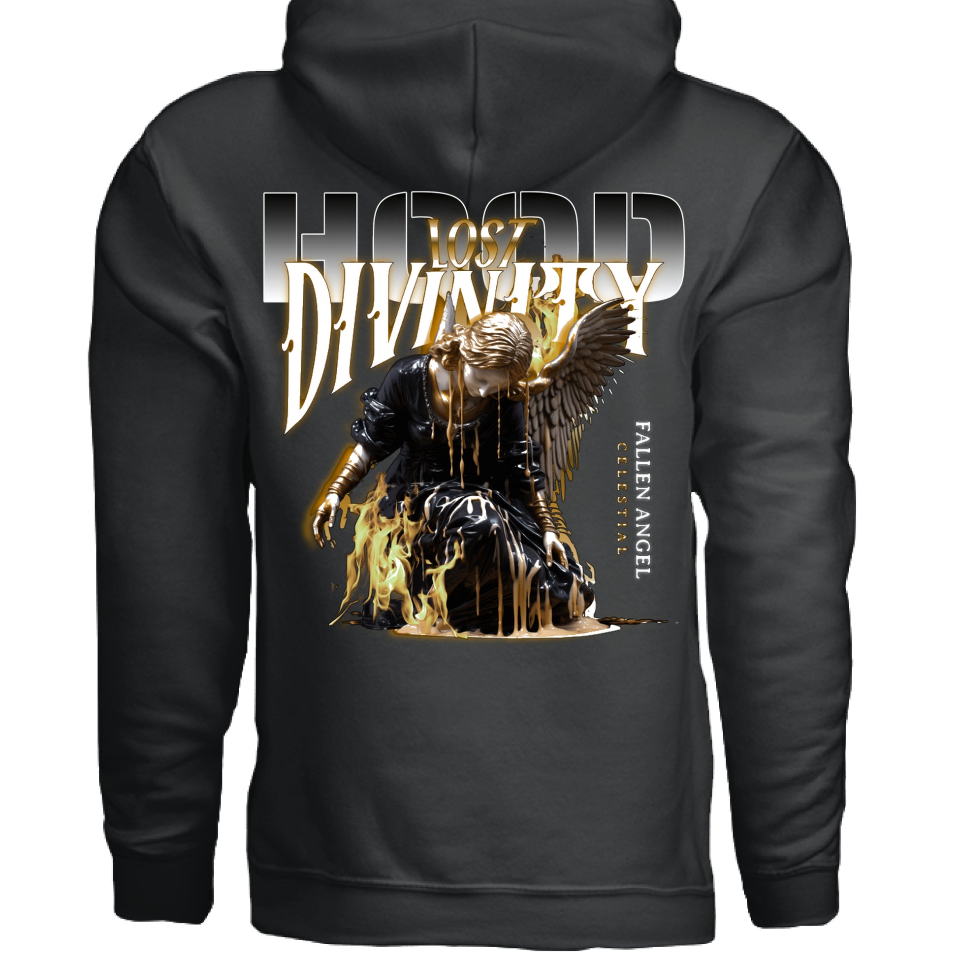 Project Hood gothic angel oversized hoodie LOST DIVINITY street style outfit