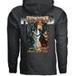 gothic streetwear oversized hoodie celestial showdown design close up Project Hood