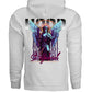 ST. GABRIEL ARCHANGEL hoodie back view Project Hood oversized fleece neon streetwear
